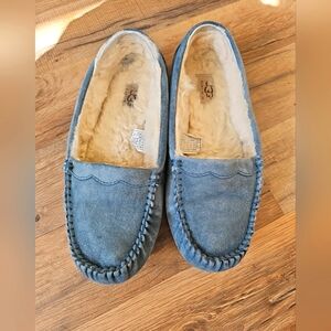 UGG Women's Blue Suede Moccasins